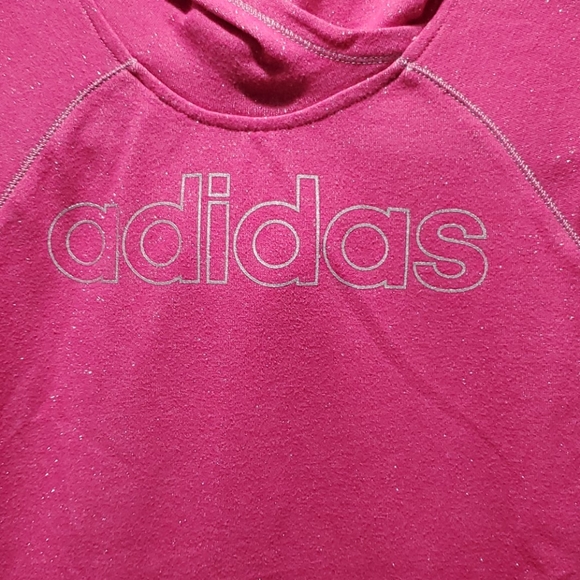 Adidas Girls’ Hot Pink Hoodie – XL Pullover Sweatshirt for Chilly Days - Picture 2 of 5